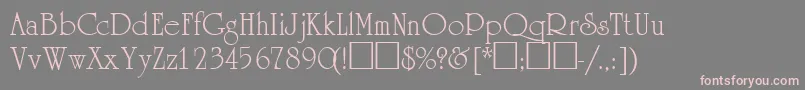 フォントAcademiasskRegular – 灰色の背景にピンクのフォント
