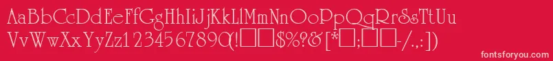 AcademiasskRegular-Schriftart – Rosa Schriften auf rotem Hintergrund
