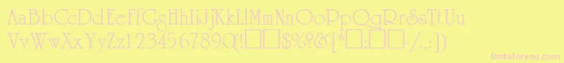 AcademiasskRegular Font – Pink Fonts on Yellow Background