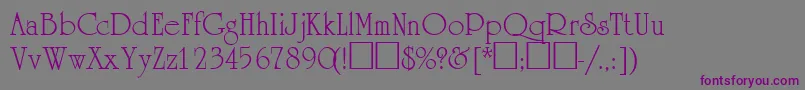 AcademiasskRegular Font – Purple Fonts on Gray Background