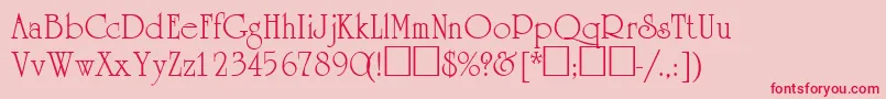 AcademiasskRegular Font – Red Fonts on Pink Background