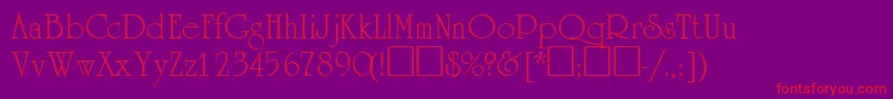 AcademiasskRegular Font – Red Fonts on Purple Background