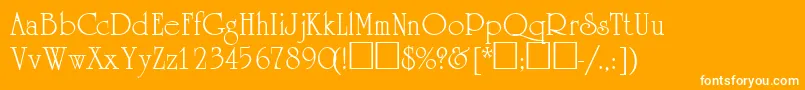 AcademiasskRegular Font – White Fonts on Orange Background