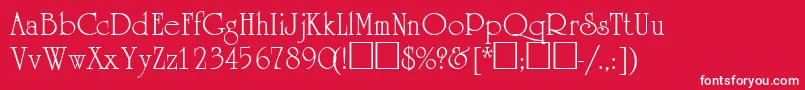 AcademiasskRegular Font – White Fonts on Red Background