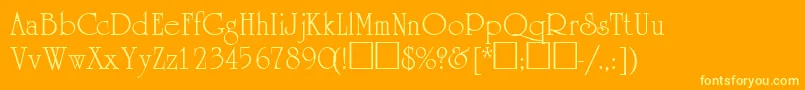 AcademiasskRegular Font – Yellow Fonts on Orange Background