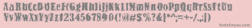 BnYiftachRough Font – Gray Fonts on Pink Background