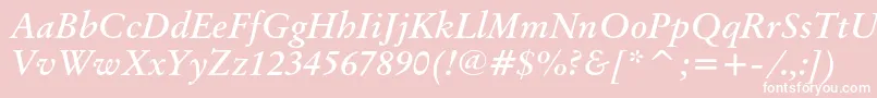 OriginalgaramondcbtBolditalic Font – White Fonts on Pink Background