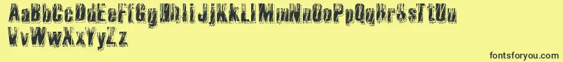 RvdMicrocode Font – Black Fonts on Yellow Background