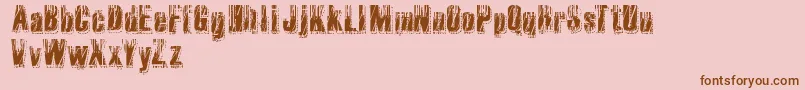 RvdMicrocode Font – Brown Fonts on Pink Background