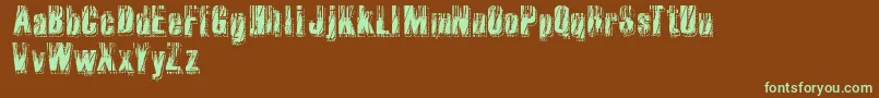 RvdMicrocode Font – Green Fonts on Brown Background