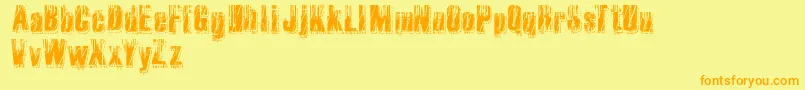 RvdMicrocode Font – Orange Fonts on Yellow Background