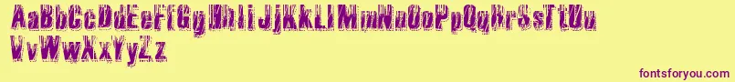 RvdMicrocode Font – Purple Fonts on Yellow Background