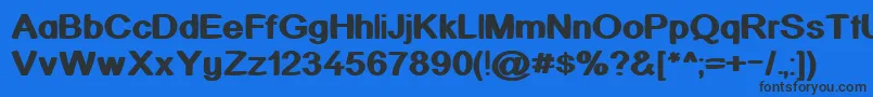 Kickass Font – Black Fonts on Blue Background