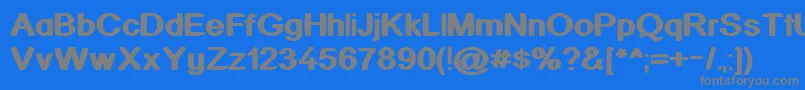 Kickass Font – Gray Fonts on Blue Background