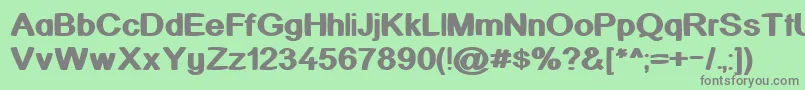 Kickass Font – Gray Fonts on Green Background
