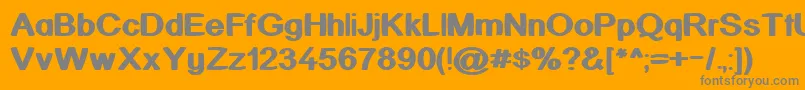 Kickass Font – Gray Fonts on Orange Background