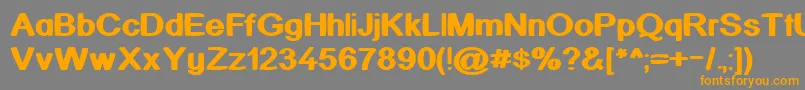 Kickass Font – Orange Fonts on Gray Background