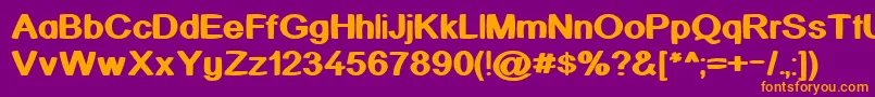 Kickass Font – Orange Fonts on Purple Background
