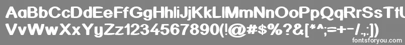 Kickass Font – White Fonts on Gray Background