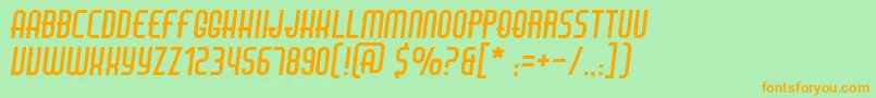 AirAmericana Font – Orange Fonts on Green Background