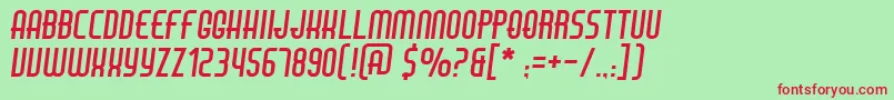 AirAmericana Font – Red Fonts on Green Background