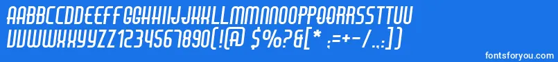 フォントAirAmericana – 青い背景に白い文字