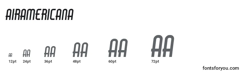 Размеры шрифта AirAmericana