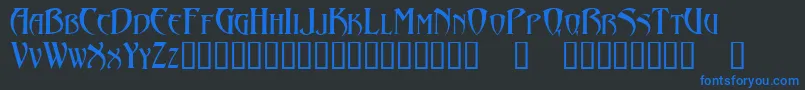 AbaddonTM Font – Blue Fonts on Black Background