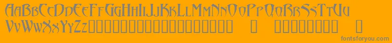 AbaddonTM Font – Gray Fonts on Orange Background