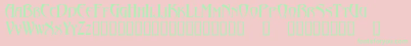 AbaddonTM Font – Green Fonts on Pink Background