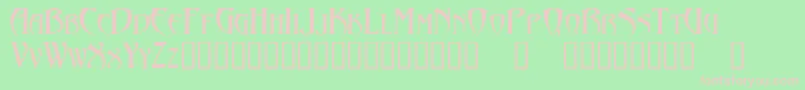 AbaddonTM Font – Pink Fonts on Green Background