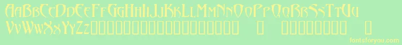 AbaddonTM Font – Yellow Fonts on Green Background