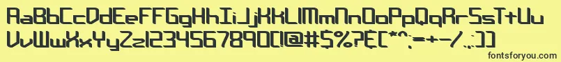 Chemreb Font – Black Fonts on Yellow Background