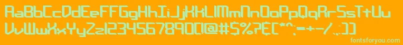 Chemreb Font – Green Fonts on Orange Background