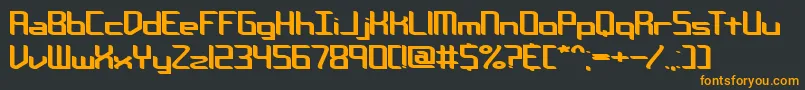 Chemreb Font – Orange Fonts on Black Background