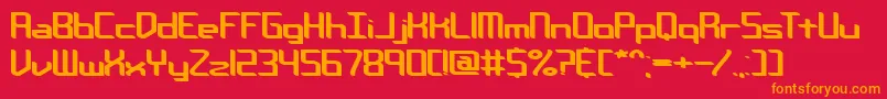 Chemreb Font – Orange Fonts on Red Background