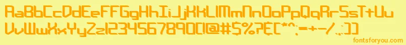 Chemreb Font – Orange Fonts on Yellow Background