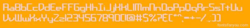 Chemreb Font – Pink Fonts on Orange Background