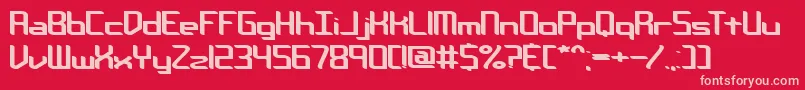 Chemreb Font – Pink Fonts on Red Background