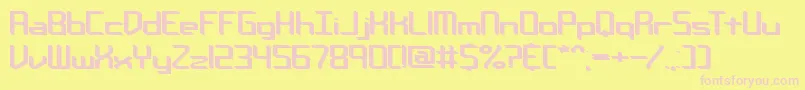 Chemreb Font – Pink Fonts on Yellow Background