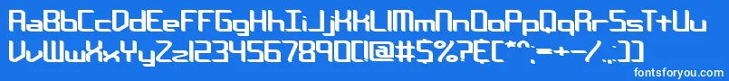 Шрифт Chemreb – белые шрифты на синем фоне