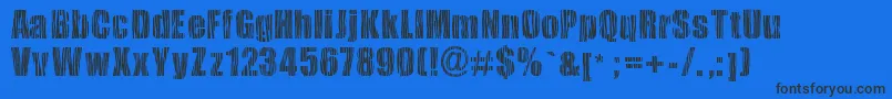 Safarizebra Font – Black Fonts on Blue Background