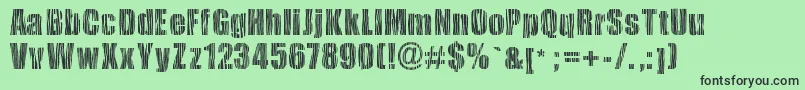 Safarizebra Font – Black Fonts on Green Background