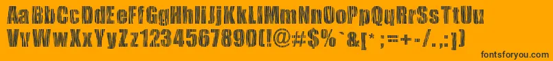 Safarizebra Font – Black Fonts on Orange Background