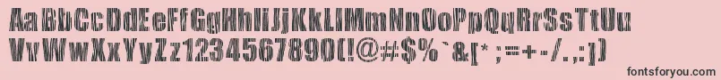 Safarizebra-Schriftart – Schwarze Schriften auf rosa Hintergrund