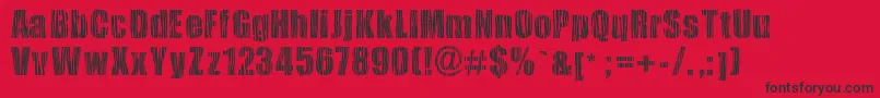 Safarizebra Font – Black Fonts on Red Background