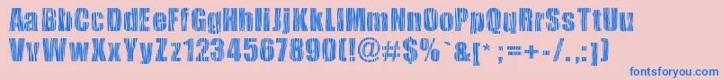 Safarizebra Font – Blue Fonts on Pink Background