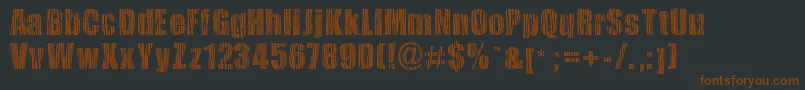 Safarizebra-fontti – ruskeat fontit mustalla taustalla