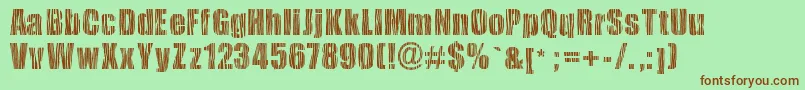 Safarizebra-fontti – ruskeat fontit vihreällä taustalla