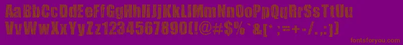 Safarizebra Font – Brown Fonts on Purple Background